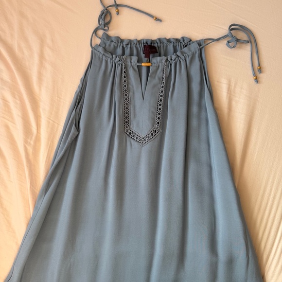 Hale Bob Large Light Blue Eyelet Detail Dress - Picture 9 of 10